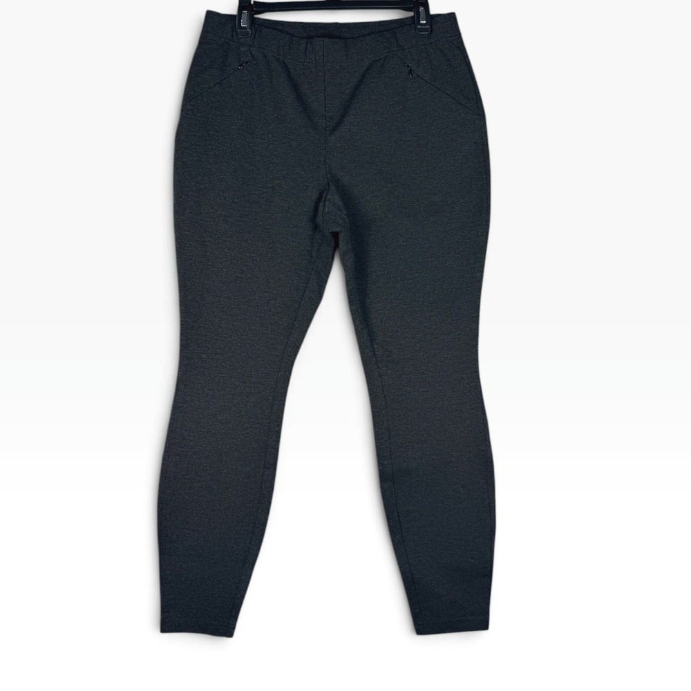 J. Jill Ponto Leggings Womens M Gray Ponte Knit Zip Pocket Skinny Pants NWOT - Picture 1 of 9